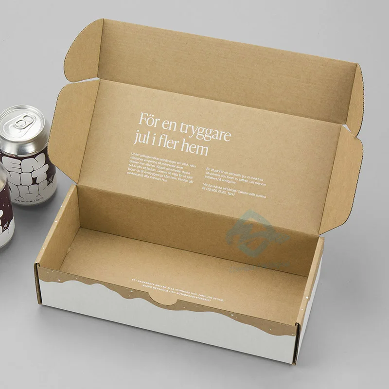 Eco Friendly Custom Printed Cardboard Beer Mailer Boxes Beer Kraft Paper Corrugated Shipping Carton Box
