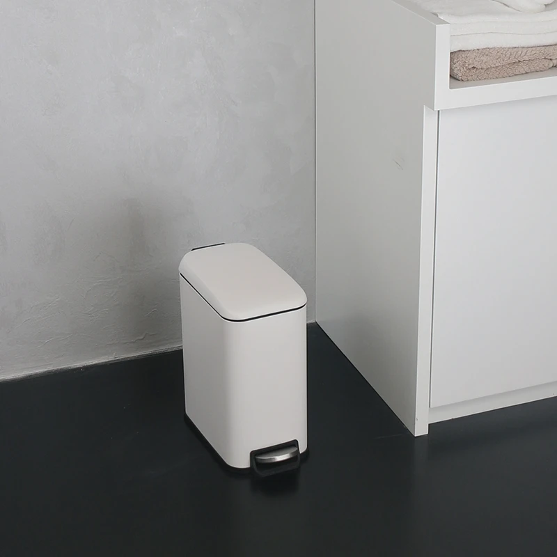 5L Garbage Disposals Bathroom Trash Can Stainless Steel Bins Compost Bin Fancy Dustbin Metal Garbage Can Hotel