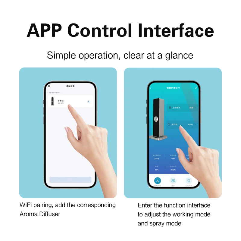 Smart Life Remote App Control Home Wonderful Intelligence Essential Oil Air Purifier Aroma Diffuser WIFI Rechargeable Oil Scent