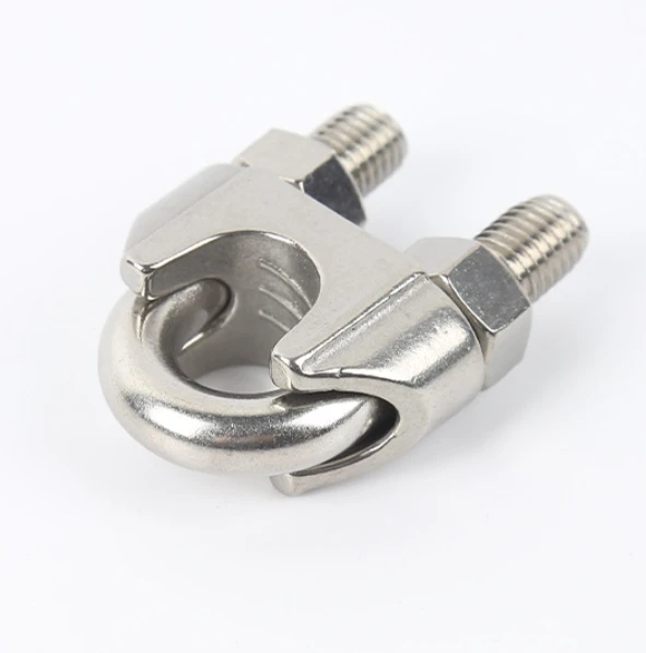 High Quality Din741 Malleable Steel Wire Rope Clip Fastener Heavy Duty Spring Clamp Structure Industrial Usage Metric/Inch