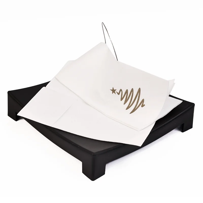 Custom disposable raw material paper towels and napkins custom logo wine thick paper napkin design