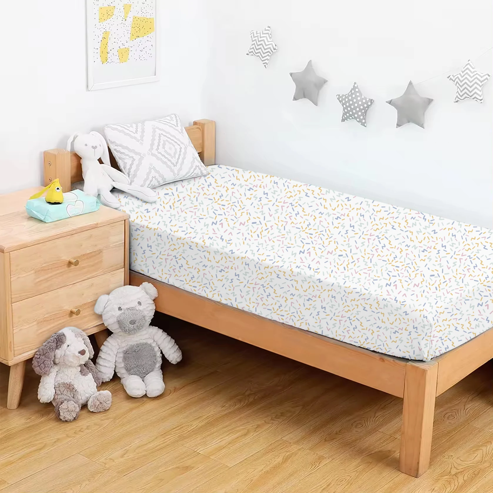 mini 2 pack baby crib sheet waterproof set 100 organic bamboo and cotton muslin fitted crib sheets plain colors for boys girls