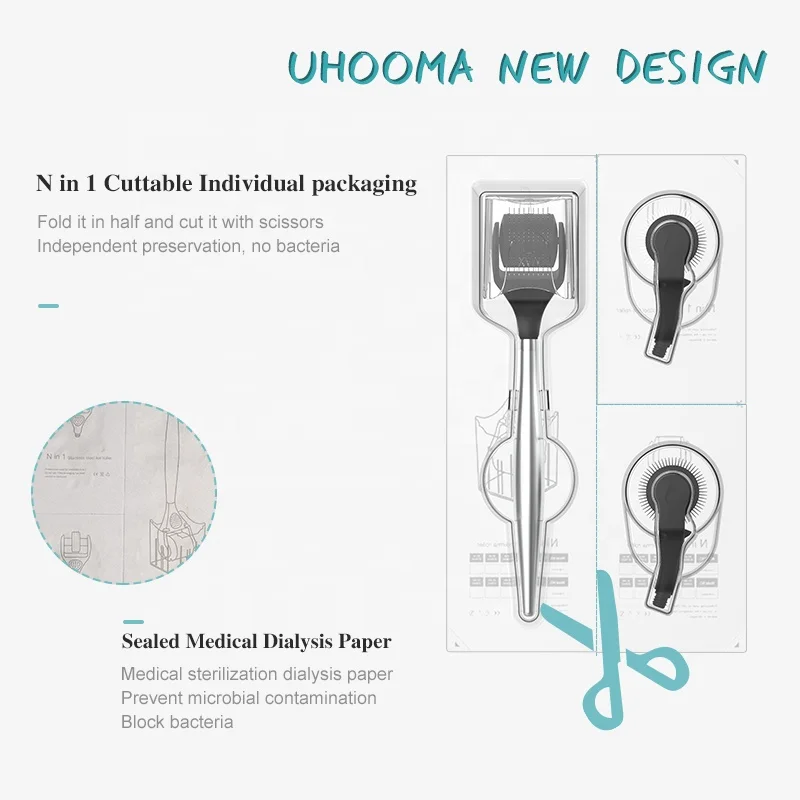 china factories best price beauty equipment Derma Rolling System UHOOMA N in 1 beard care kits derma roller