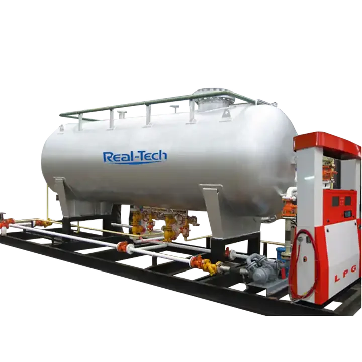 Gas Station Mobile Skid Mounted Lpg Refill Station Petrol Gas Station For Car And Cylinder Refill