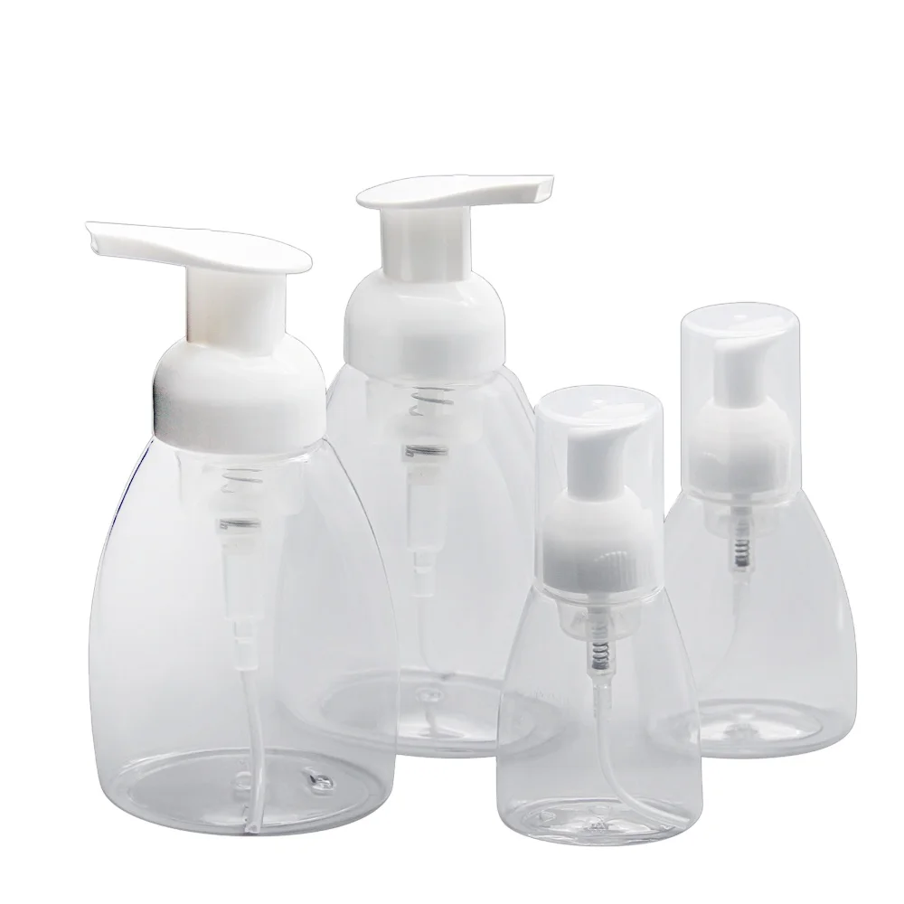 80ml 120ml 250ml 300ml triangular cosmetic liquid plastic soap foam bottle with pump