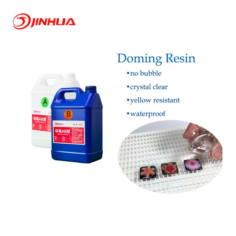 High Quality Glossy Type And Domed Resin Style Clear Dome Epoxy Resin AB Glue For Stickers