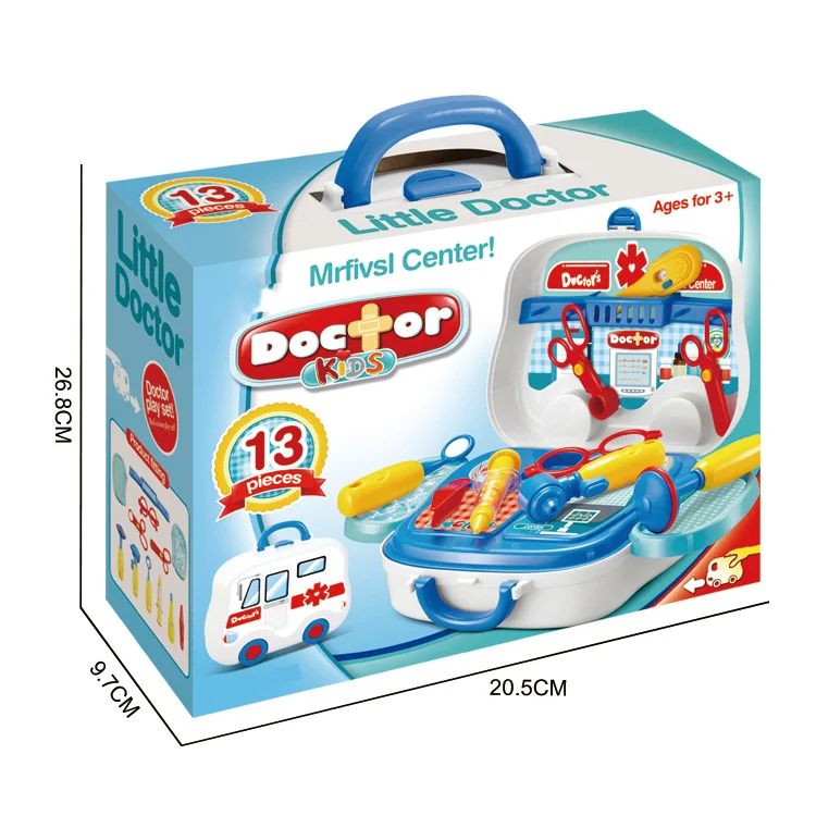 Role Play Clinic Toys Handle Box Set Educational Plastic Doctor Toys For Kids