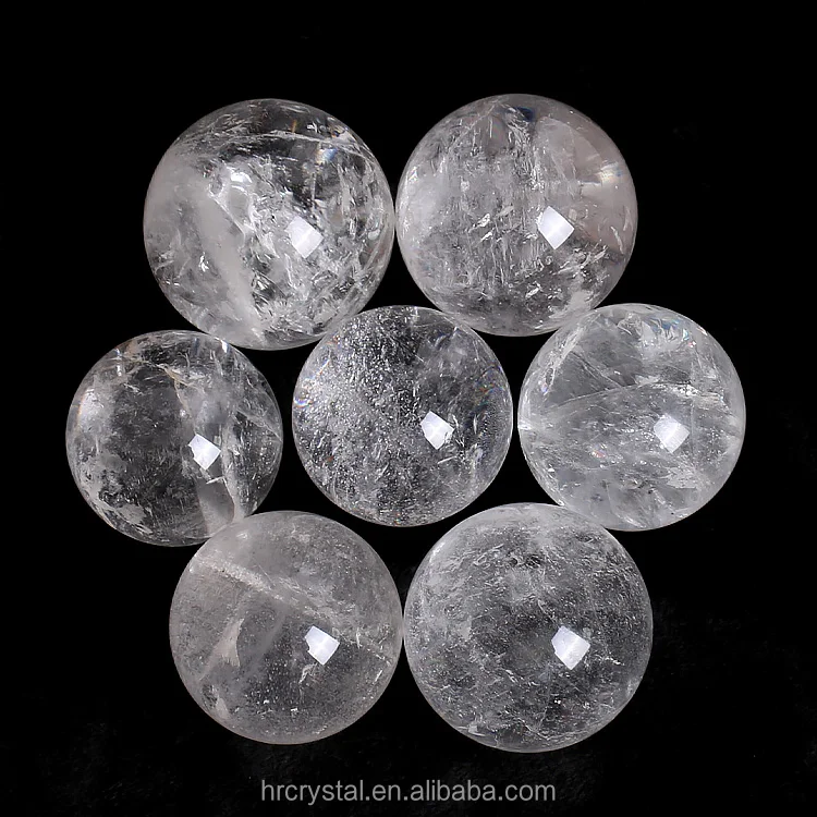 Wholesale Spiritual Gemstone Crafts Natural Clear Quartz Sphere Ball Healing Crystal Sphere