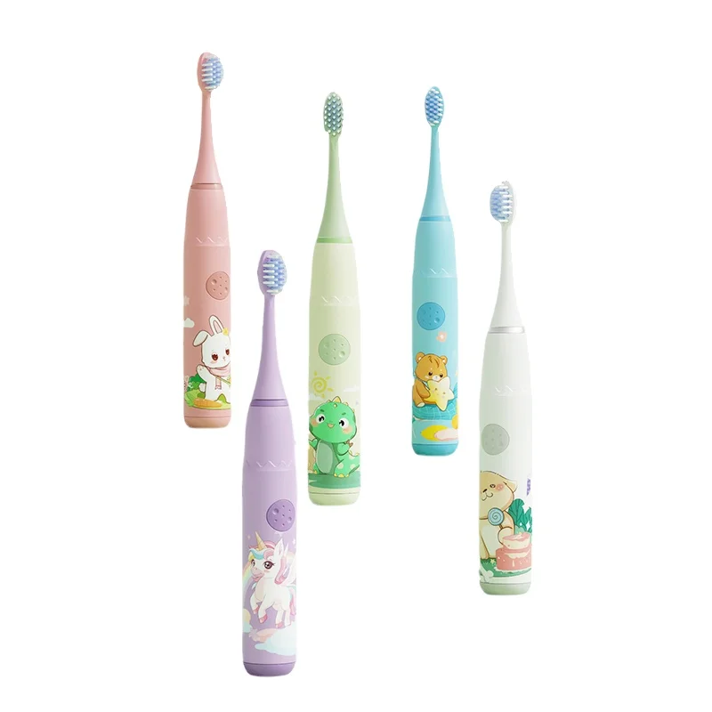 Sonic Electric Toothbrush Rechargeable Cartoon Smart Children Toothbrushes For 3-15 Year Old Kids Waterproof Electric Toothbrush