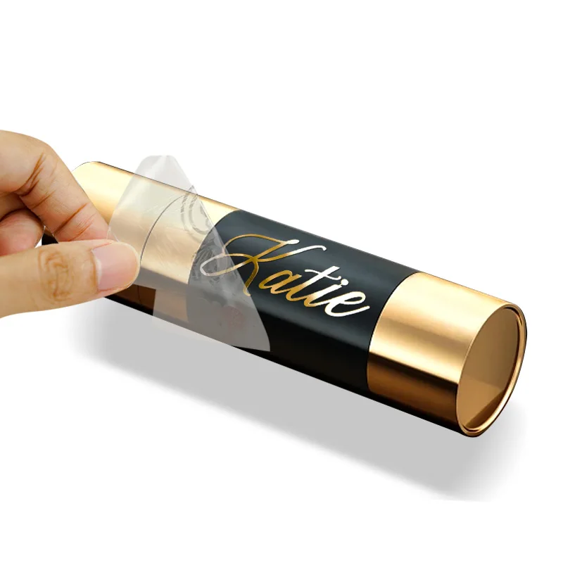 Custom Transparent Waterproof UV Brand Logo Printing Package Name Wholesale Lip Gloss Tube Private Transfer Label Sticker