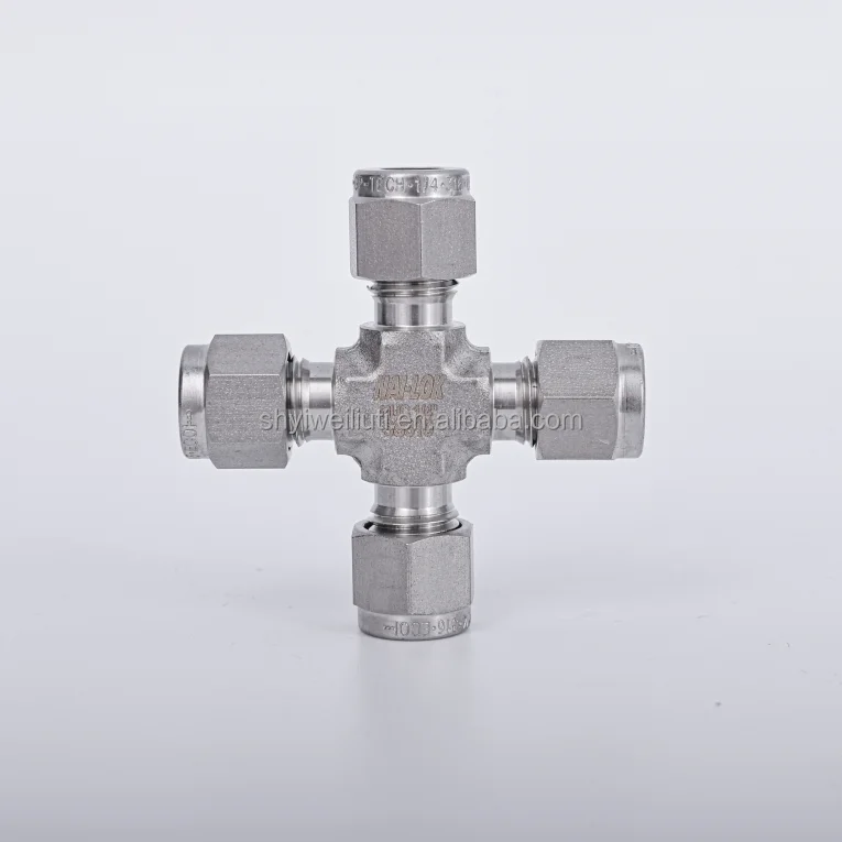 NAI-LOK Inconel 625 Double Ferrule Compression Tube Fitting 6000psi Stainless Steel 316 20 mm x 16 mm OD Metric Reducing Union