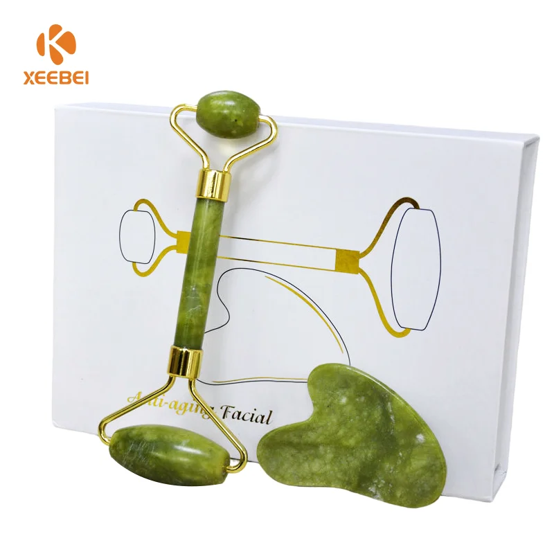 Skin Rejuvenation green jade face tool stone gua sha board