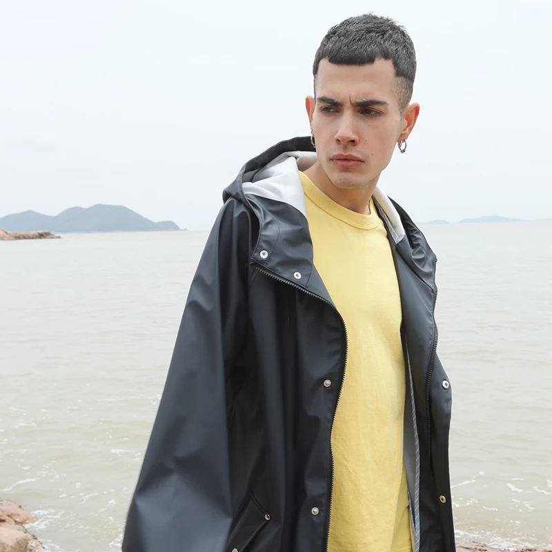 Rainfreem Raincoat PU Fabric  Pure Color Customized  Logo Size  Waterproof Windproof Can Print Logo