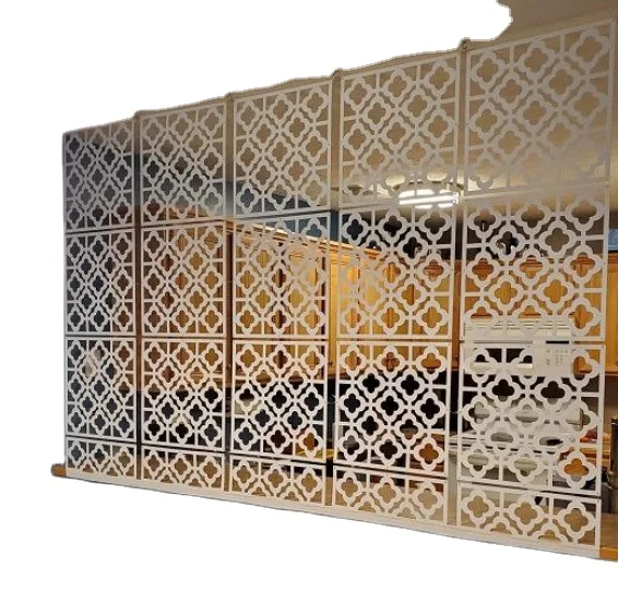 Hanging Screen Room Divider Wall Partition Curtain Panels Hollow Art Decor Polyvinyl chloride PVC Screen