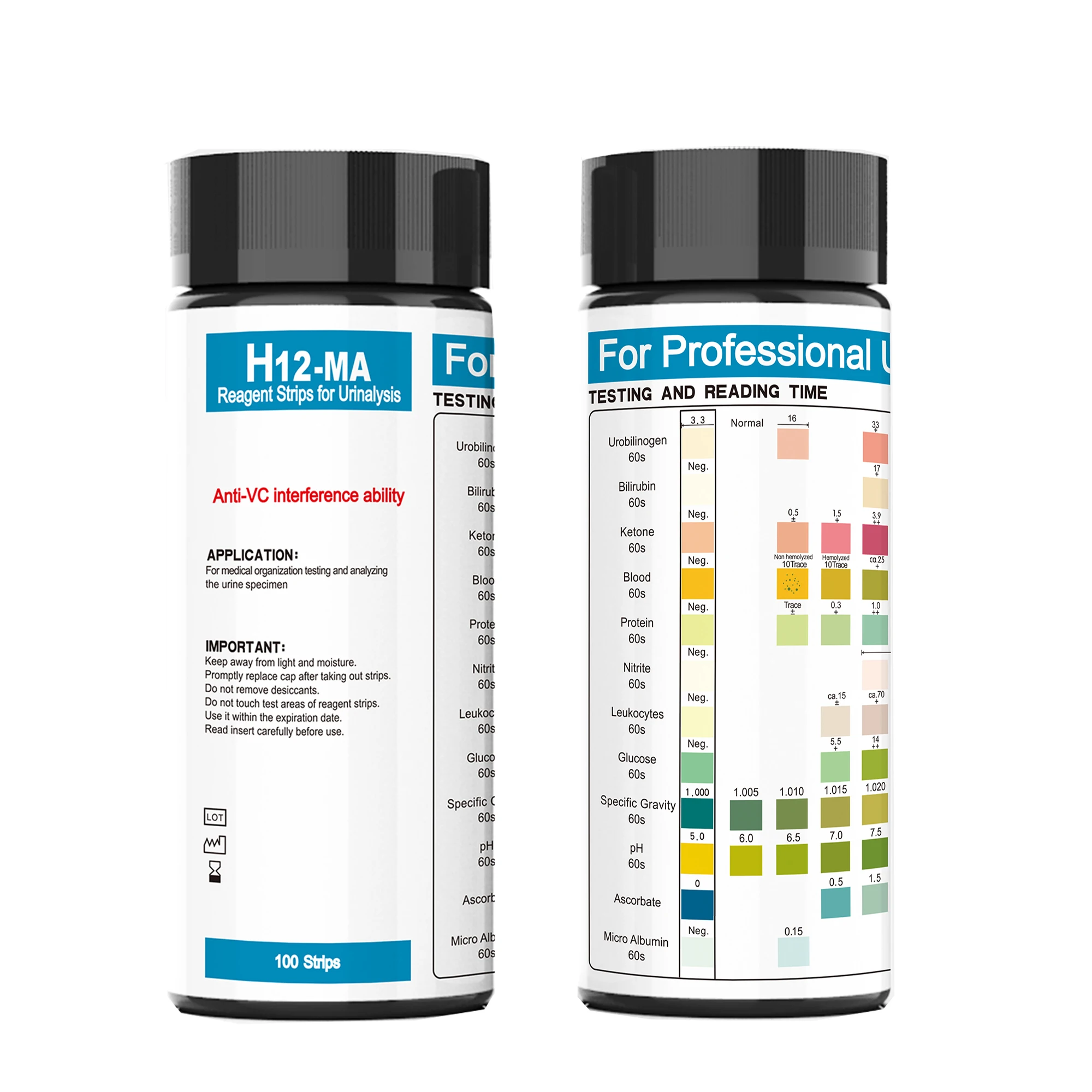 Полоски для анализа мочи, 12 параметров