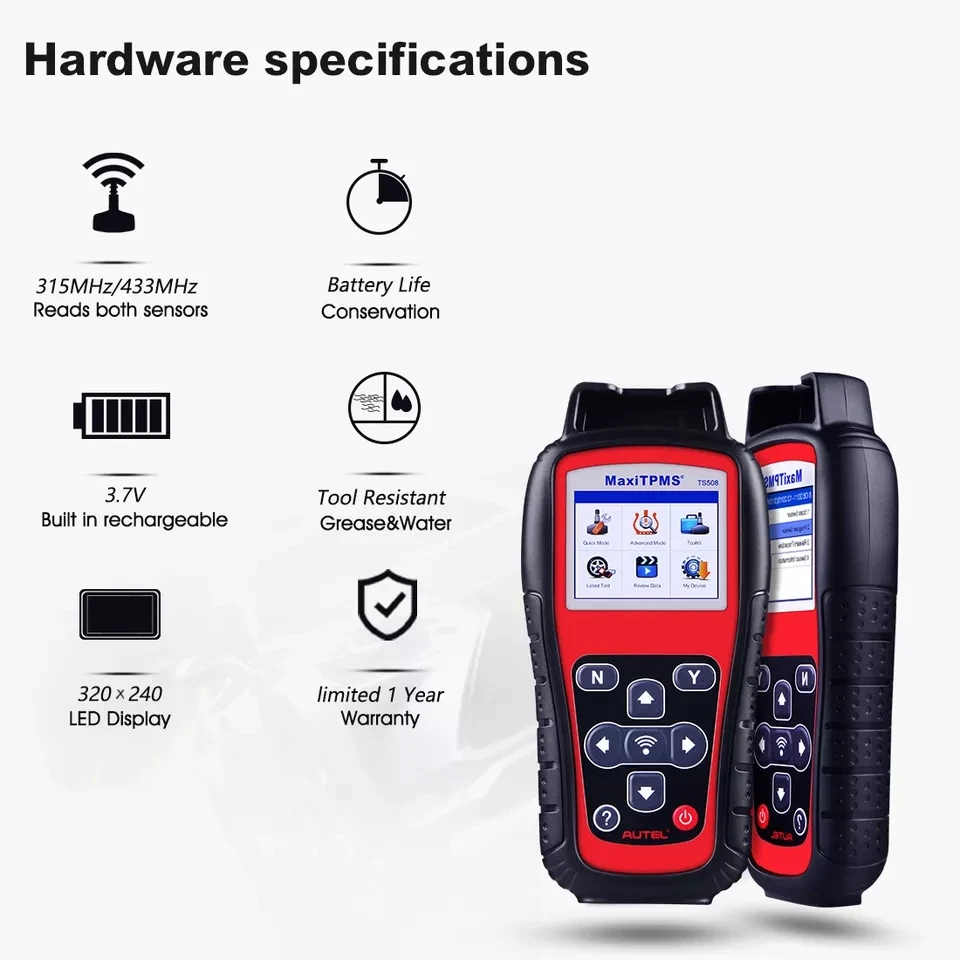 Autel OBD2 TPMS Programming Autel Maxitpms Autel TS501 TS508 TS508K Reset Tpms Diagnostic Scanner Tool With 8pcs Sensor