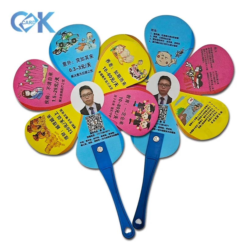 Bulk Sale Personalized Cartoon Shape Promotion Gift Business Hand Fan