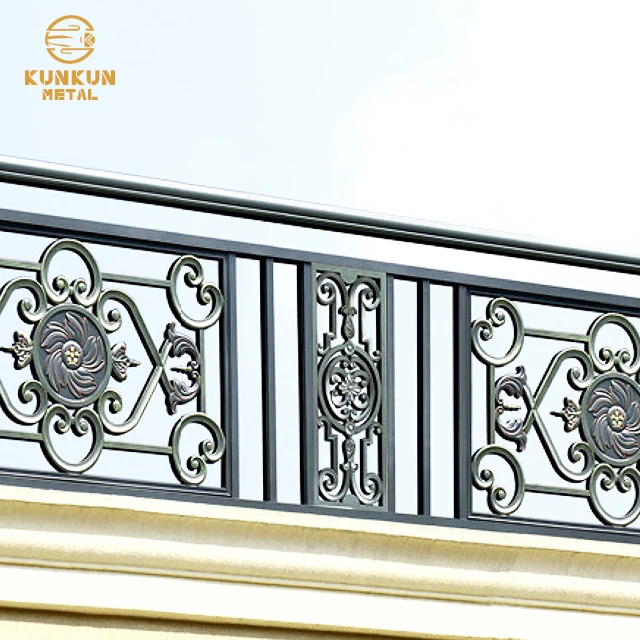 New Design Building Security Privacy balcony fence WPC fence panel aluminum post composite DIY Wood Plastic garden fence