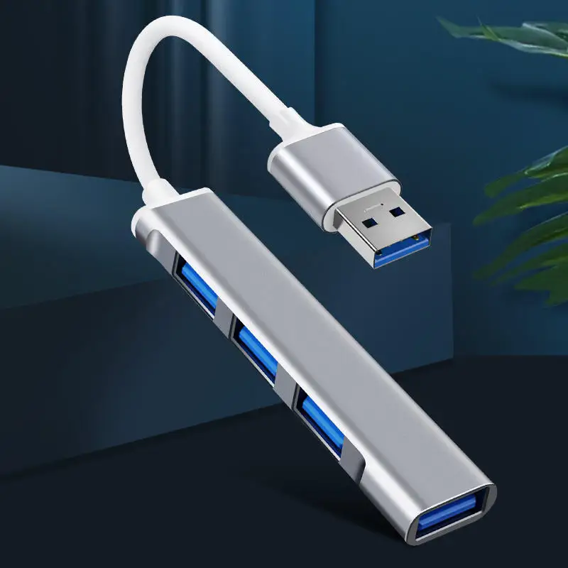 4 Port 3.0 USB Hubs 5Gbps High Speed 4 in 1 USB3.0 Hub for Laptop PC Macbook Computer Docking Station