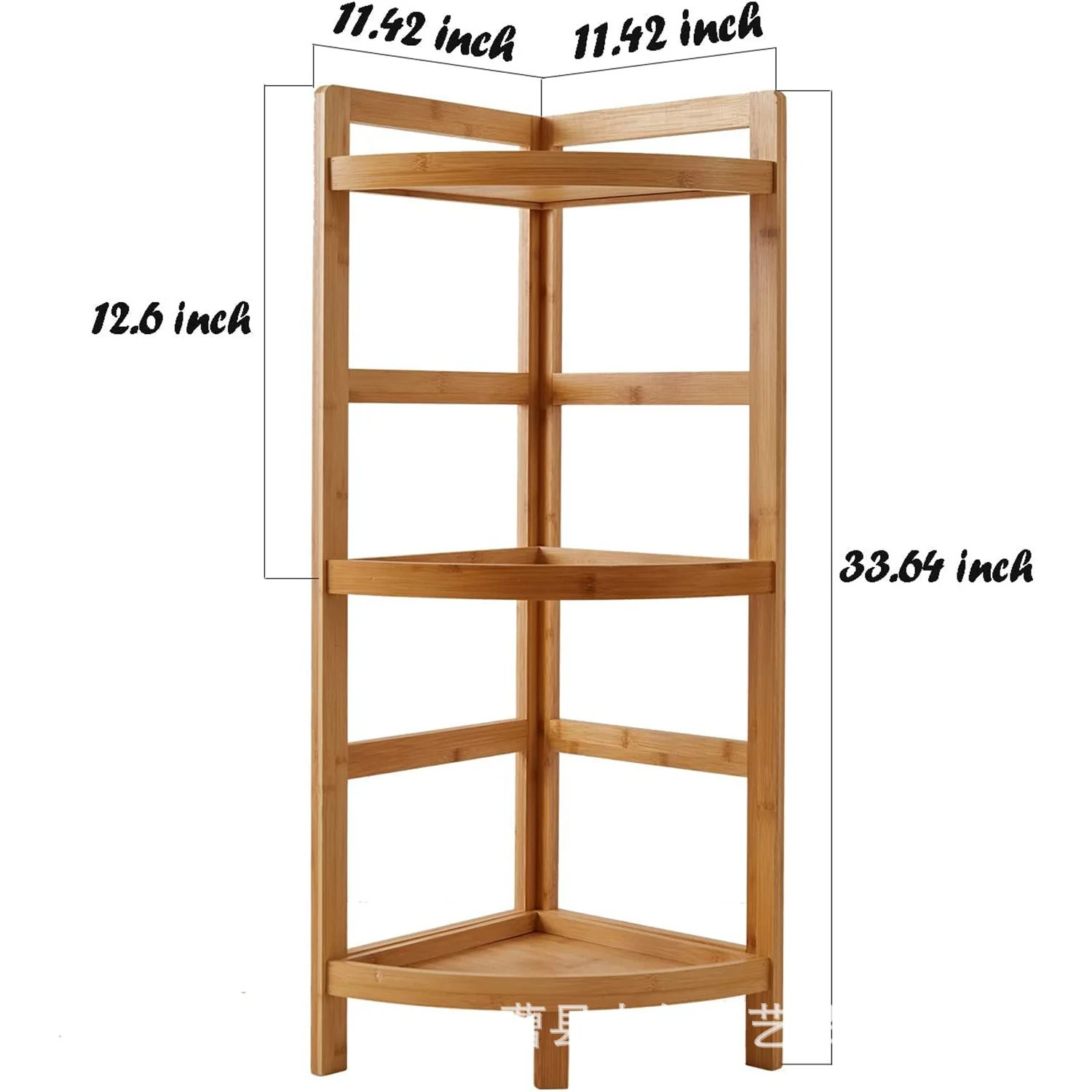 High Quality Wooden tripod floor-standing storage shelf Display Rack Shelf for study/bathroom
