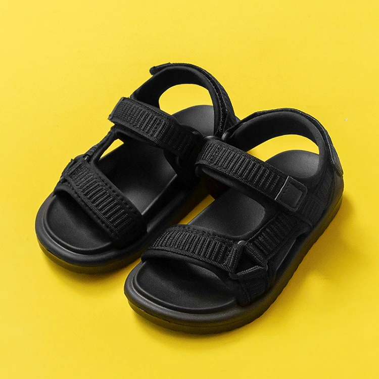 Оптовая продажа, летняя мягкая подошва для принцесс, обувь для мальчиков и девочек, детские пляжные сандалии на плоской подошве