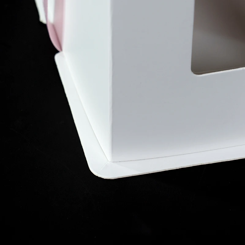 Wholesale Square White Food Grade Paper Birthday Large Packaging Window Cake Box For Cake