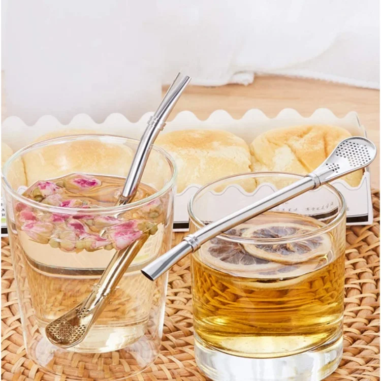 Yerba Mate Straw Bombilla Gourd Аргентинская матовая ложка солома 12 5 см 15 2