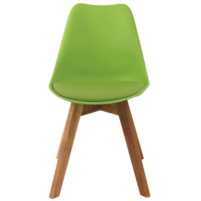 Modern PP plastic dining chair wooden industrial dining chairs restaurant