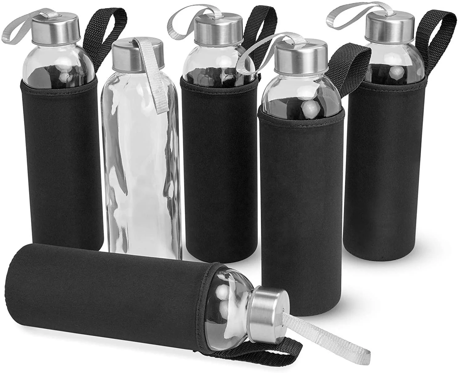 Amazon top seller bottle water glass borosilicate sports tumbler drinking glass bottle for juice