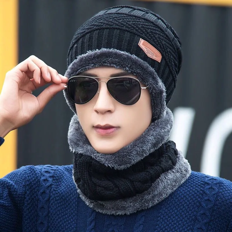 
Шапка шарф комплект Зимний теплый шарф и шапка; Комплект одежды 