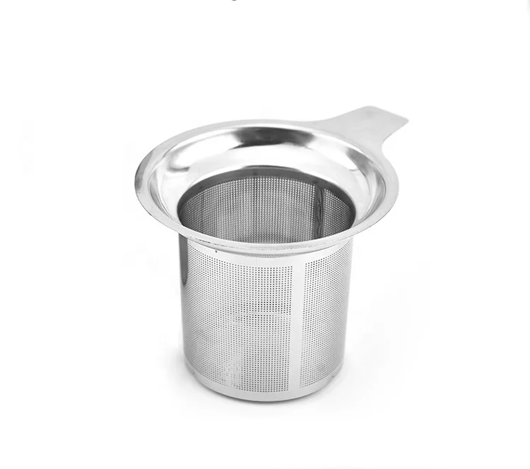 304 Stainless Steel single Handle Loose Leaf Tea Strainer Filter Print logo for put Tea leaves Mugs Cup Tea Infuser