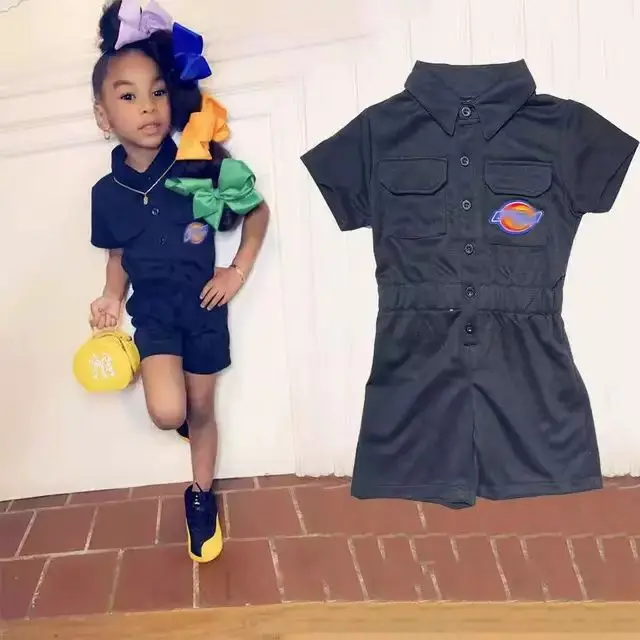 New fashion 2022 Kid Clothing Back To School Polyester Kid Jumpsuit Rompers Brand Gym Outfit For Babies Kids Toddler