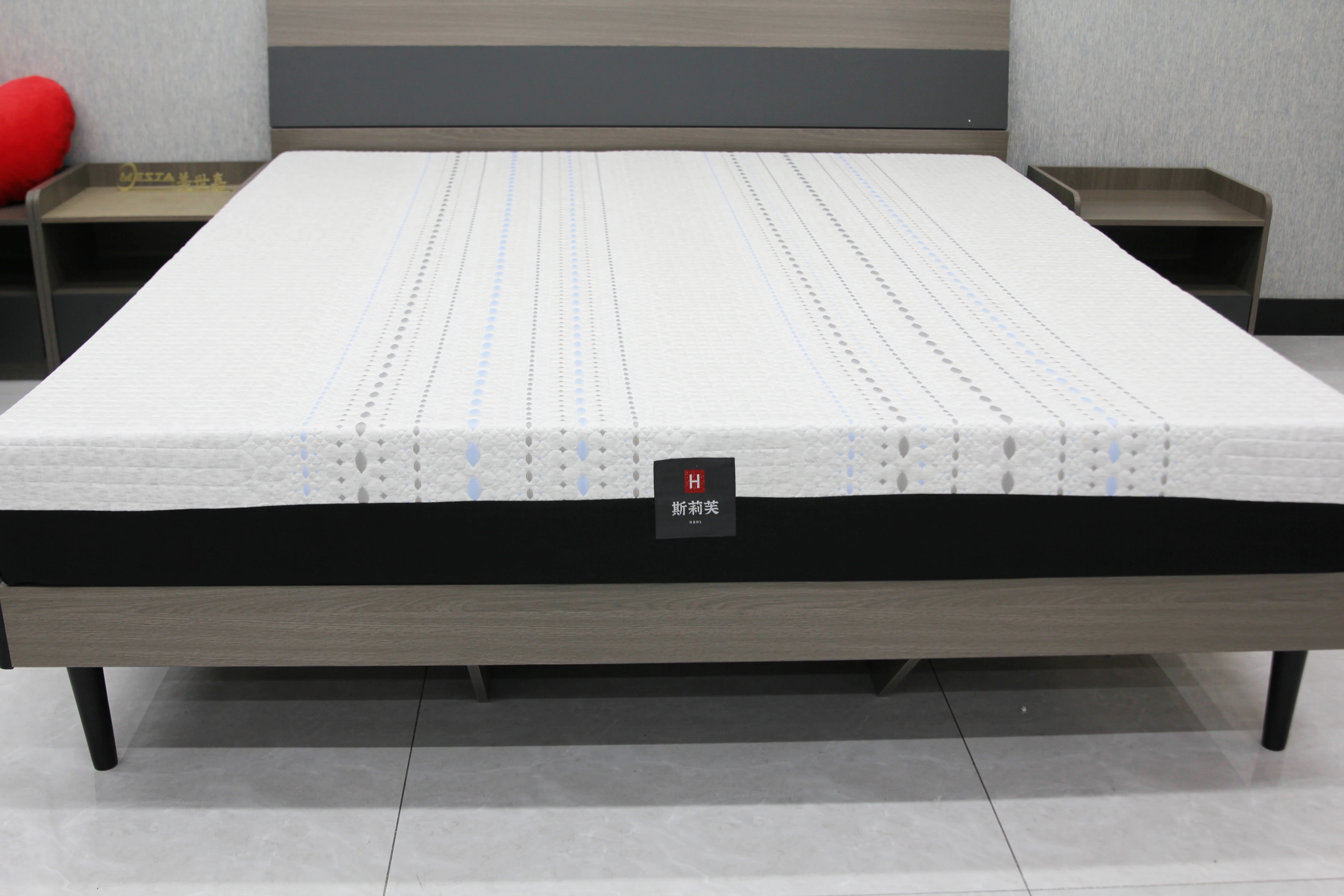 Fabric Quilted with Dacron Foam High-grade Silky Elastic Ripple Fiber Kitted Fabric minimalist style Bagged Memory Foam