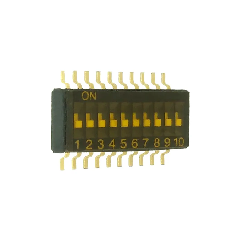  10 полюс Половина Шага 1 27 мм SMD Dip-переключатель J шпильки с запечатаными 2000