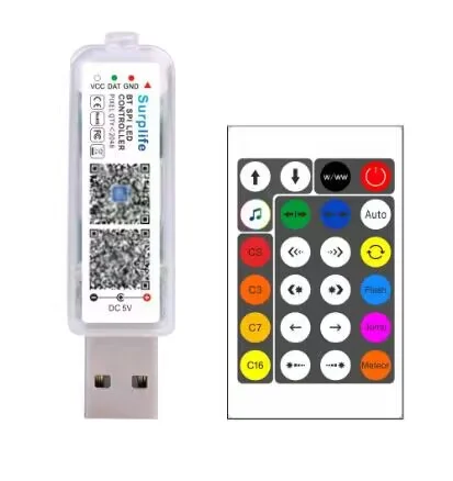 USB RGB Magic Music Mode Multi-scene Mode Leather Wire Light Controller