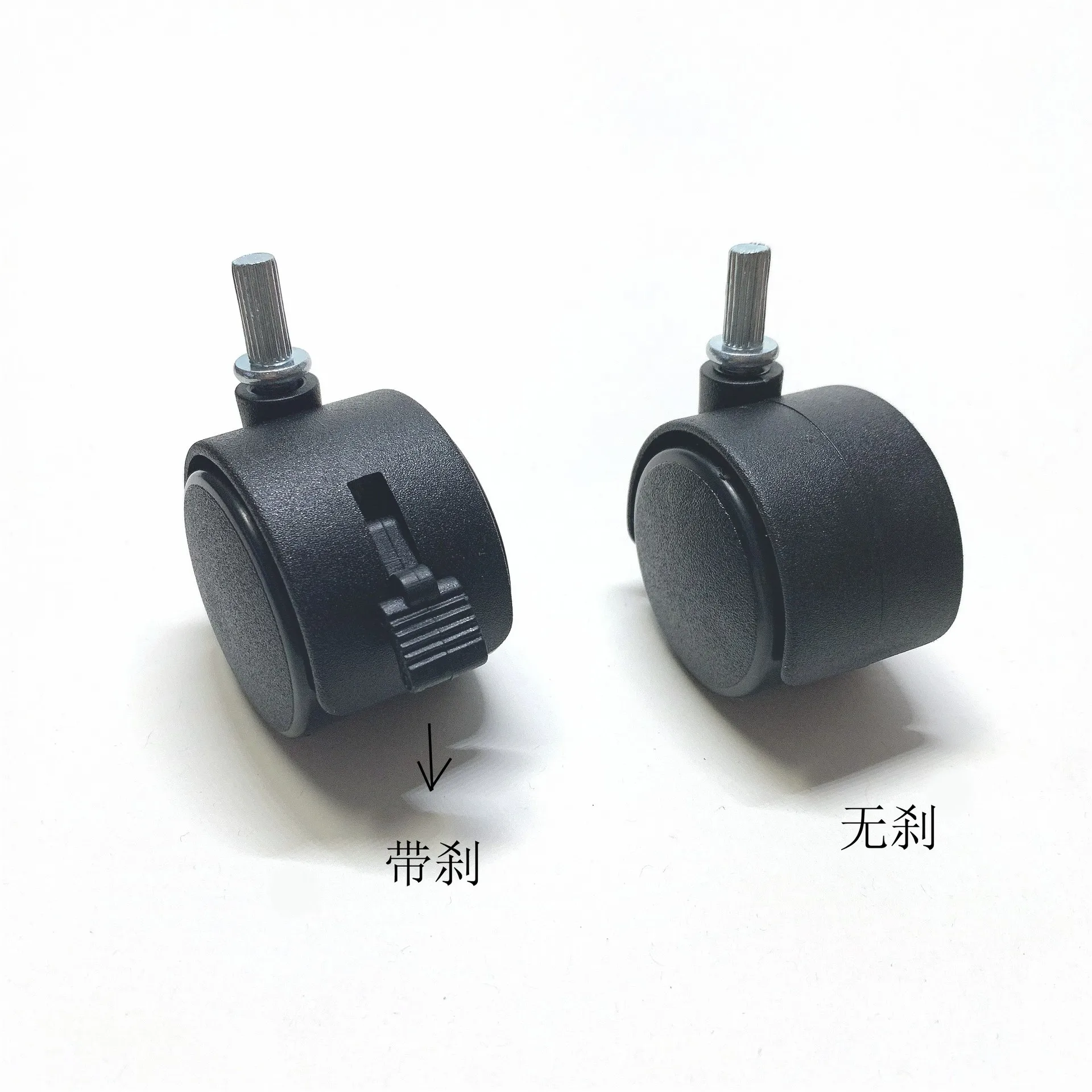 1.5 InchPP Furniture Silent Universal Straight Tooth Caster With Brake For Flower Pot Stand Wheel Shelf