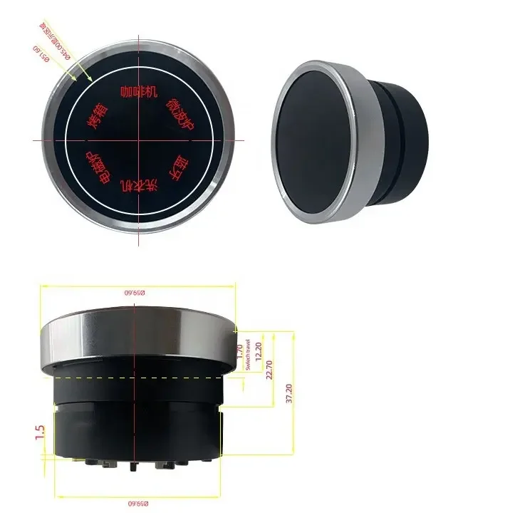 Circular 1.6 Inch Knob Display Rotary Lcd Circle Round Smart Home Knob Screen Encoder Switch Display