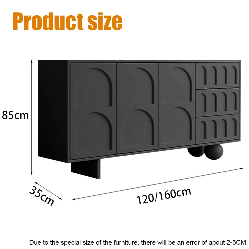 SUKE French style cream cabinet buffet foyer entrance cabinet open large capacity stainless steel living room furniture