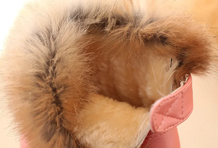 Cold-Proof Keep Warm Kids Snow Long Boots Outdoor Fun Play Cotton Flannel Children Leather Winter Boots