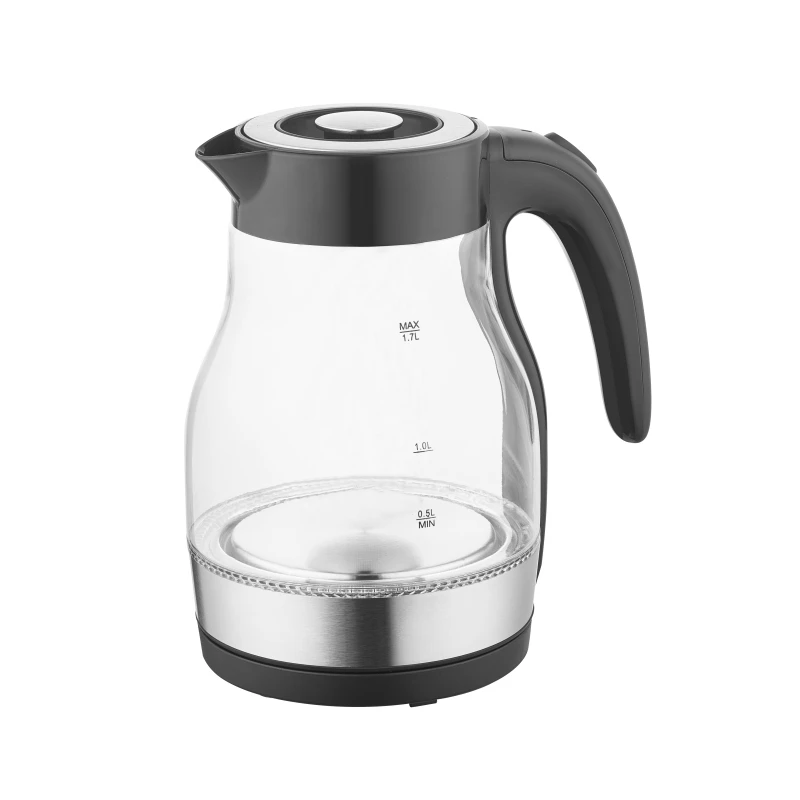 Fashion Design Kitchen Appliances  1700ml Electric Kettle With Borosilicate Cordless Glass Body Water Boiling Kettle