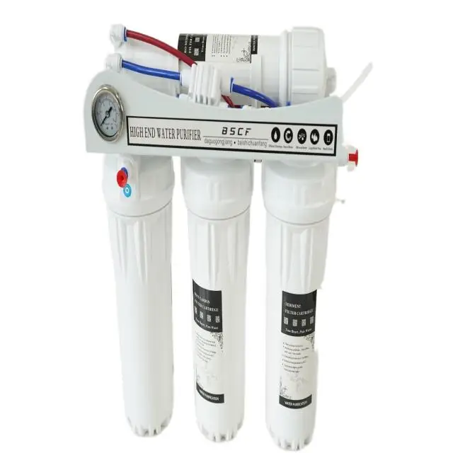 Water Filter Water Filter Household Manual-flush 4 Stage 50G Reverse Osmosis Water Filter System With Clear