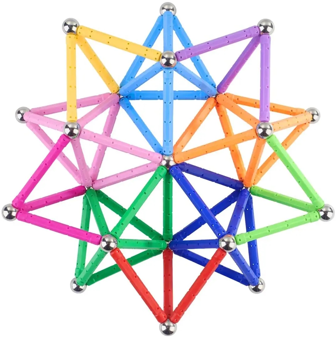 Giromag 60pcs - Magnetic Building Sticks Building Blocks Set, Magnet Educational Toys Magnetic Blocks Sticks Stacking Toys