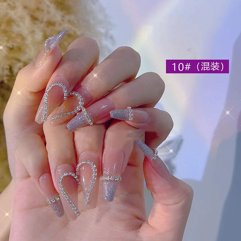 Heart Butterfly Bear Shape Nail Charms Accessories Art Nail Rhinestone For Decoration Press On Nails