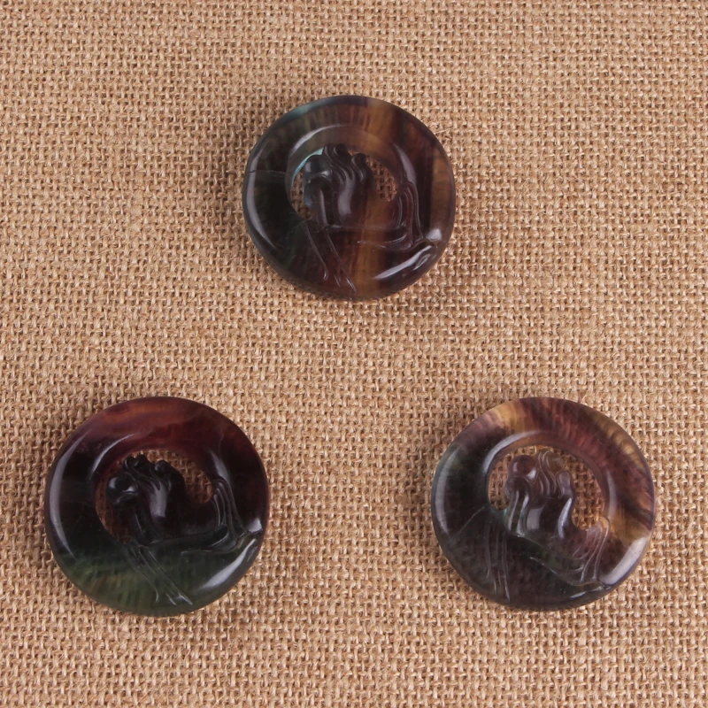 Competitive Price Colorful Fashion natural fluorite Pearl pendant