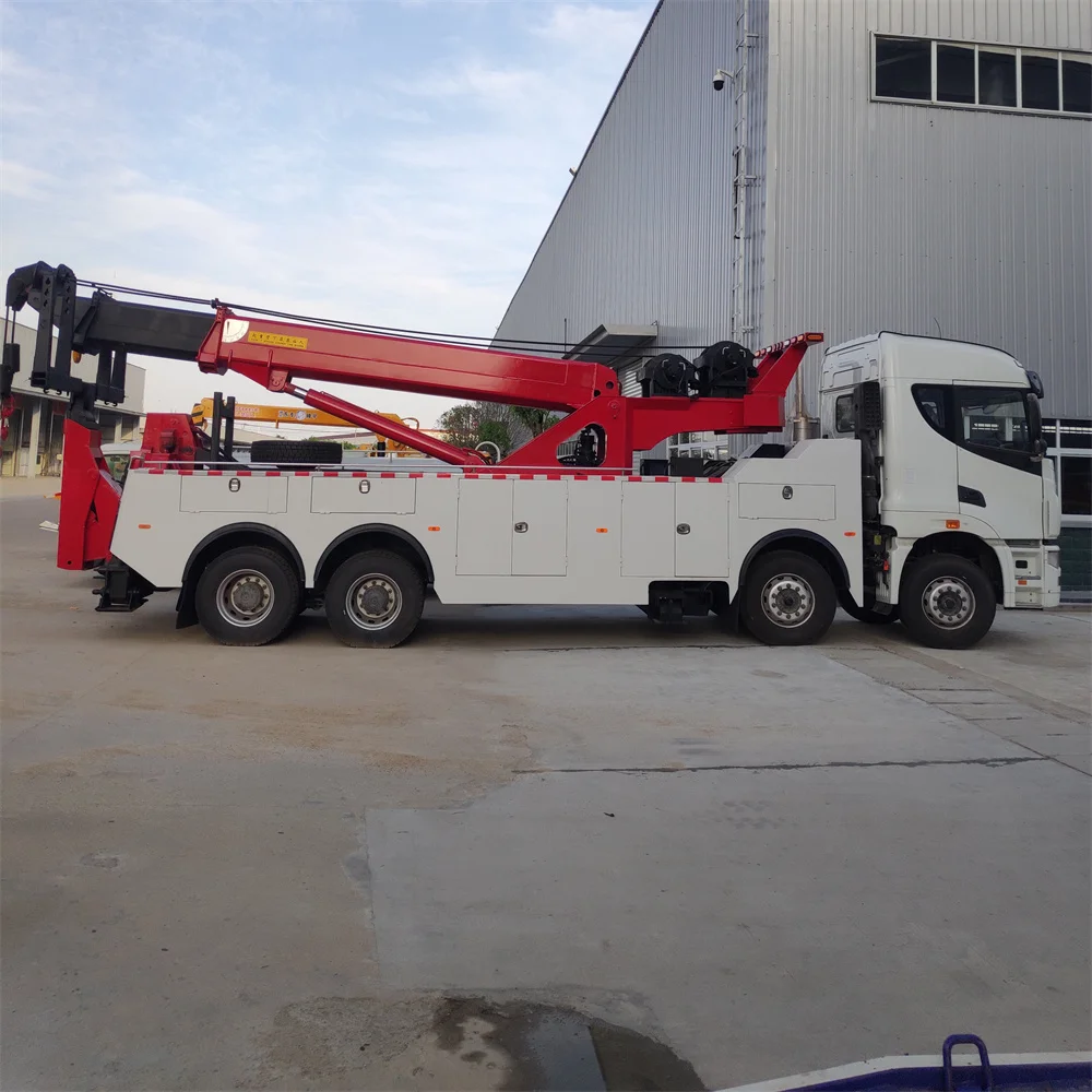 Heavy duty 8x4 360 degree rotation 50 tons wrecker tow trucks Wheel Lift Wrecke  for sale