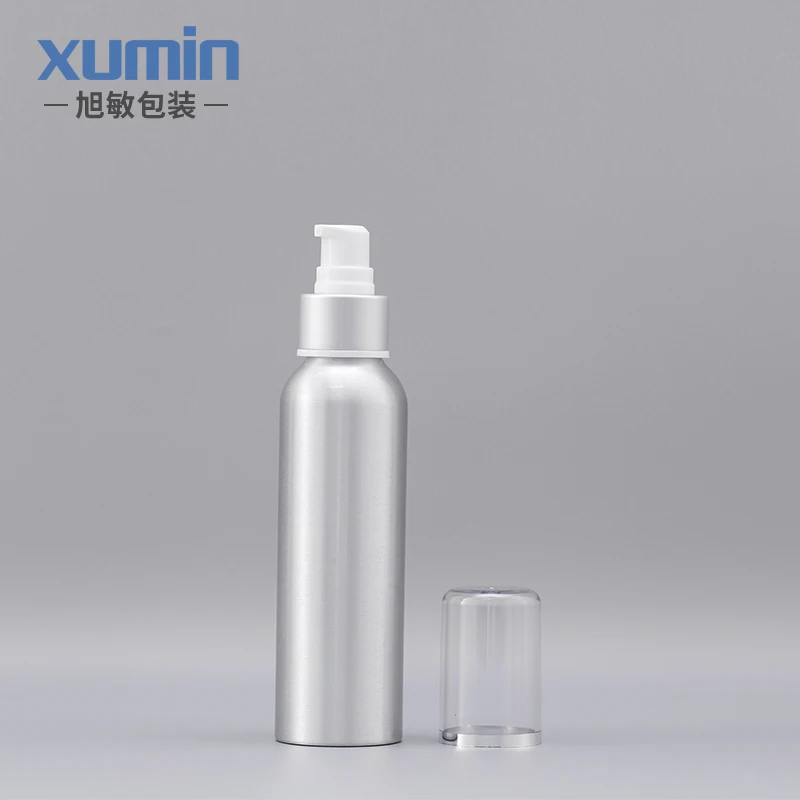 Wholesale cosmetic lotion Aluminum Bottle 30ml 50ml 100ml 120ml 250ml Aluminium bottle