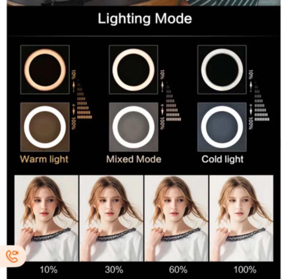  Live streaming vlogging kit 12inch ring light with tripod stand mobile phones make up video live webcast