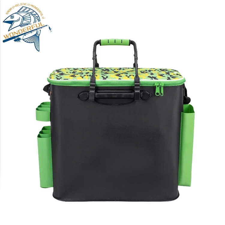 Wholesale Outdoor Square Fishing Bucket Eva Material Rock Fishing Tackle Boxes Set