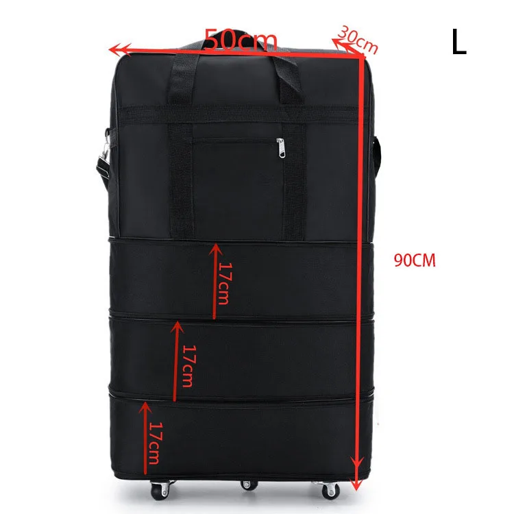 Lightweight Suitcase Large Capacity Luggage Expandable Foldable Luggage Suitcase Rolling Duffel Bag Travel Bag for Men Women