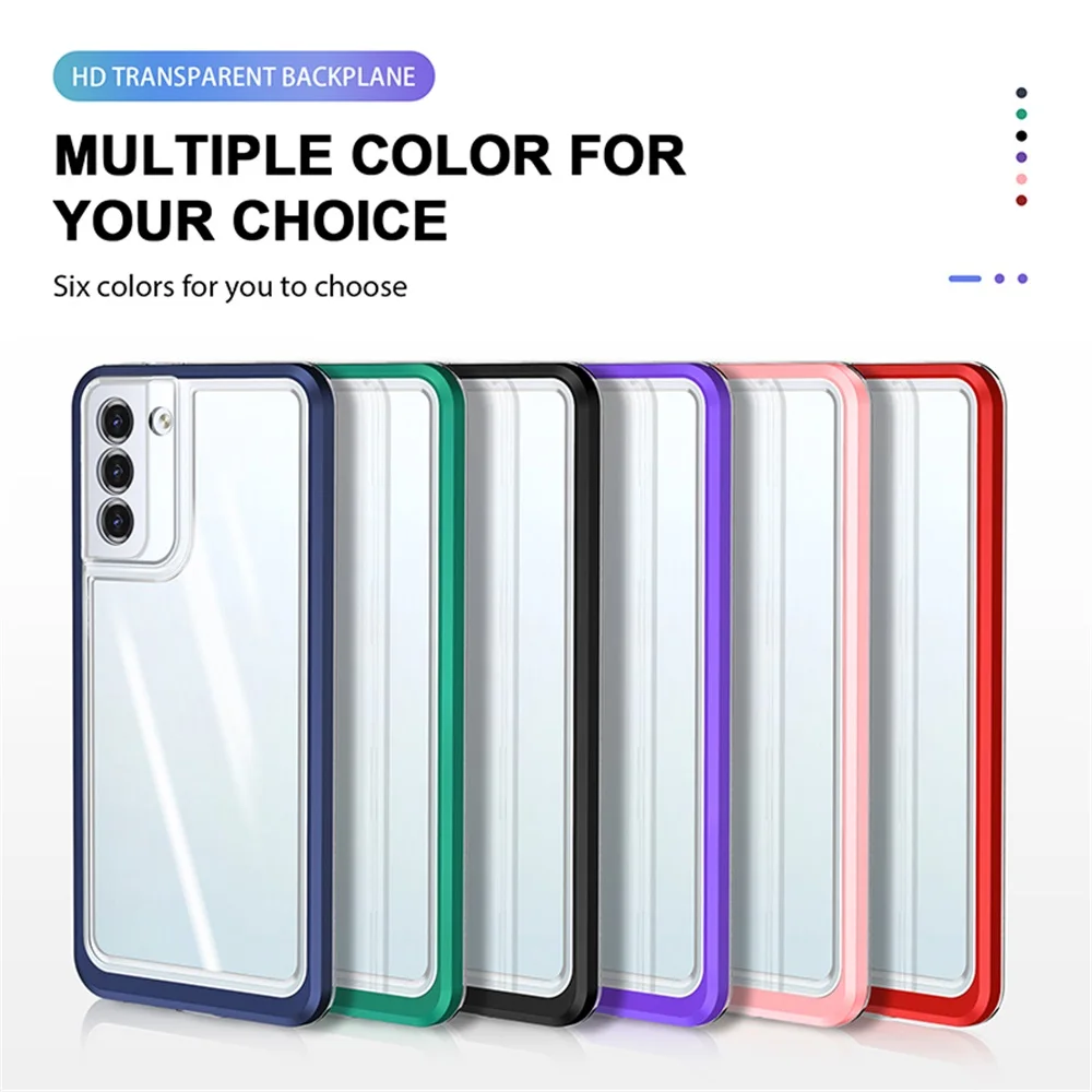 New Arrive Double Color Detachable 2 in 1  1.5mm PC TPU Clear case For Samsung S21 Ultra M52 A33 A73 A43 A23